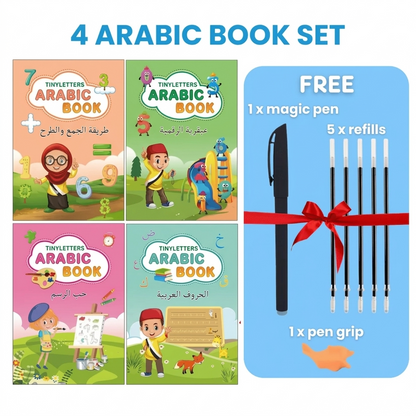 TinyLetters Tracing Book: Reusable Handwriting Practice with Disappearing Ink & Grooves – English